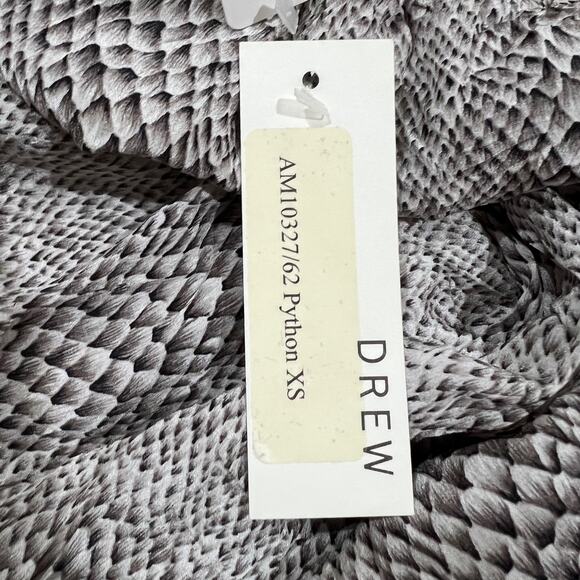 NWT Anthropologie Drew Silk Python Print Drape Front Halter Tunic Top Size XS - Picture 9 of 10